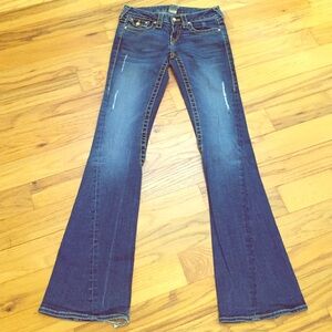 True Religion Disco Joey Big T Bling Jeans Size 24